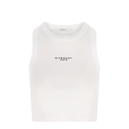 Cropped Tank Top With Logo - Image 1