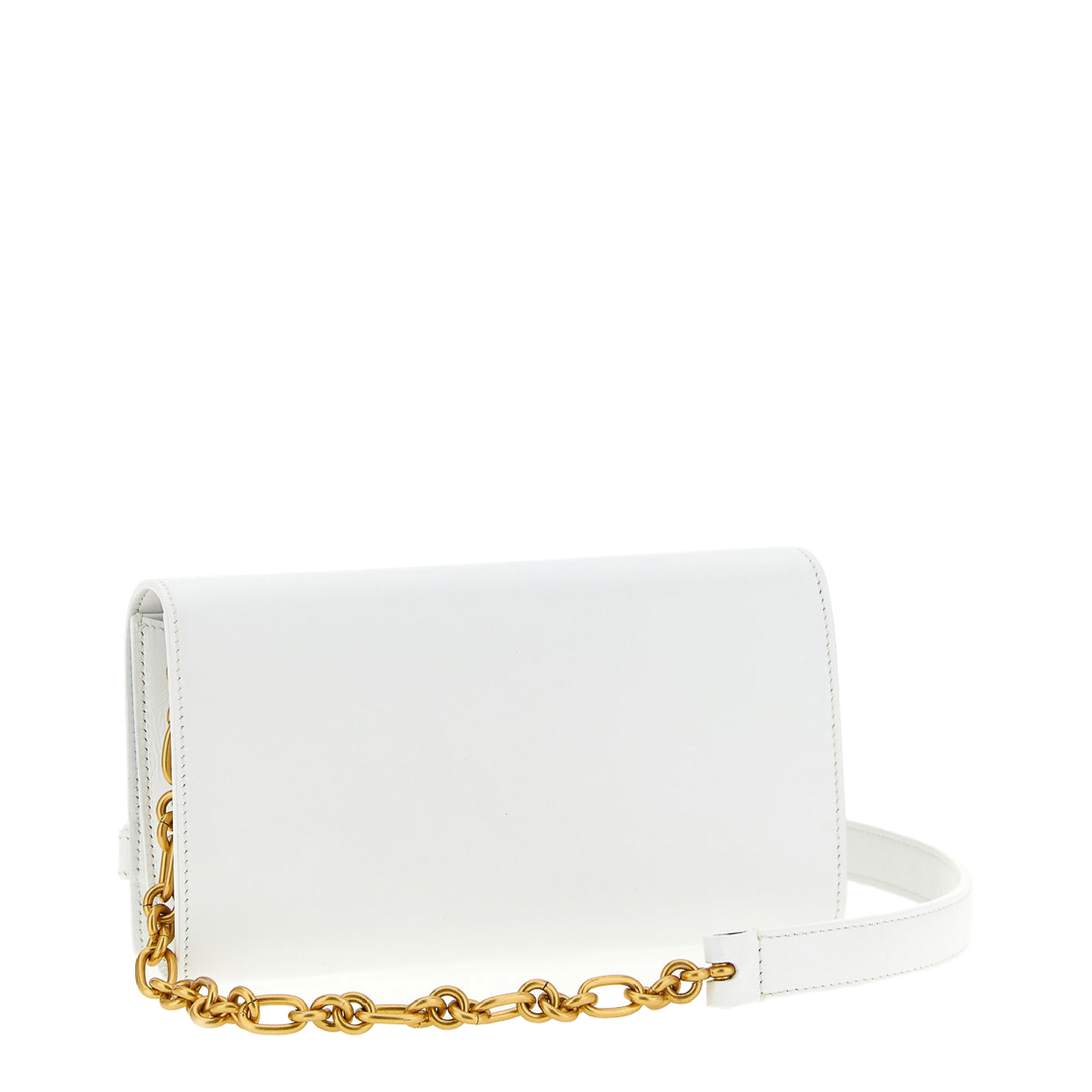 Shuffle Calfskin Wallet On Chain - White - Image 3