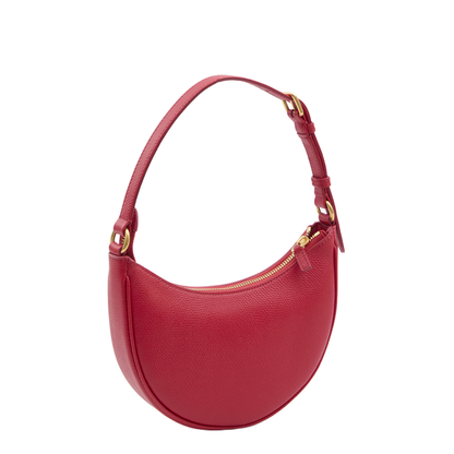 VLogo Signature Mini Calfskin Hobo Bag - Pure Red - Image 2