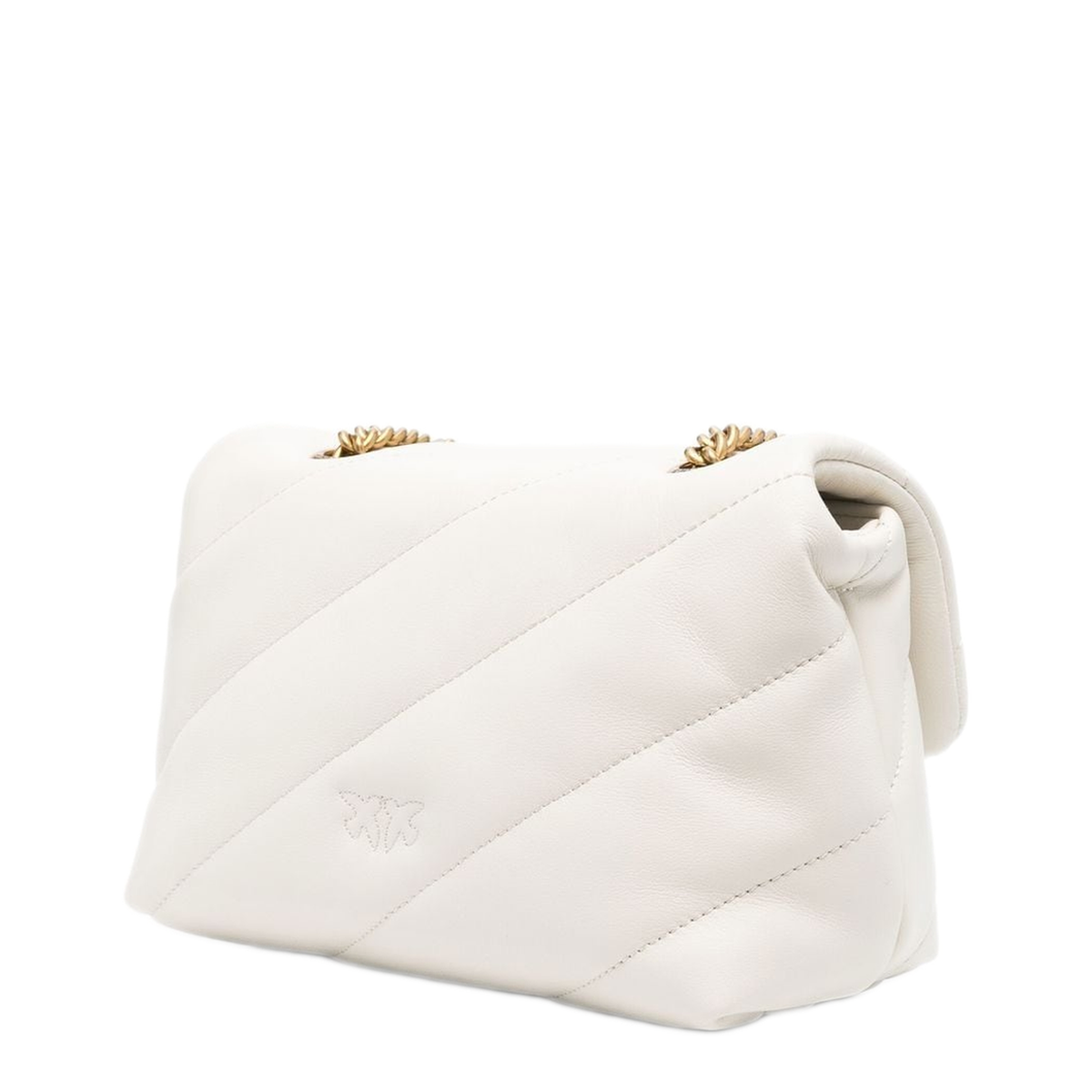 Love Bag Puff Maxi Quilt Small Lambskin Crossbody - White - Image 3
