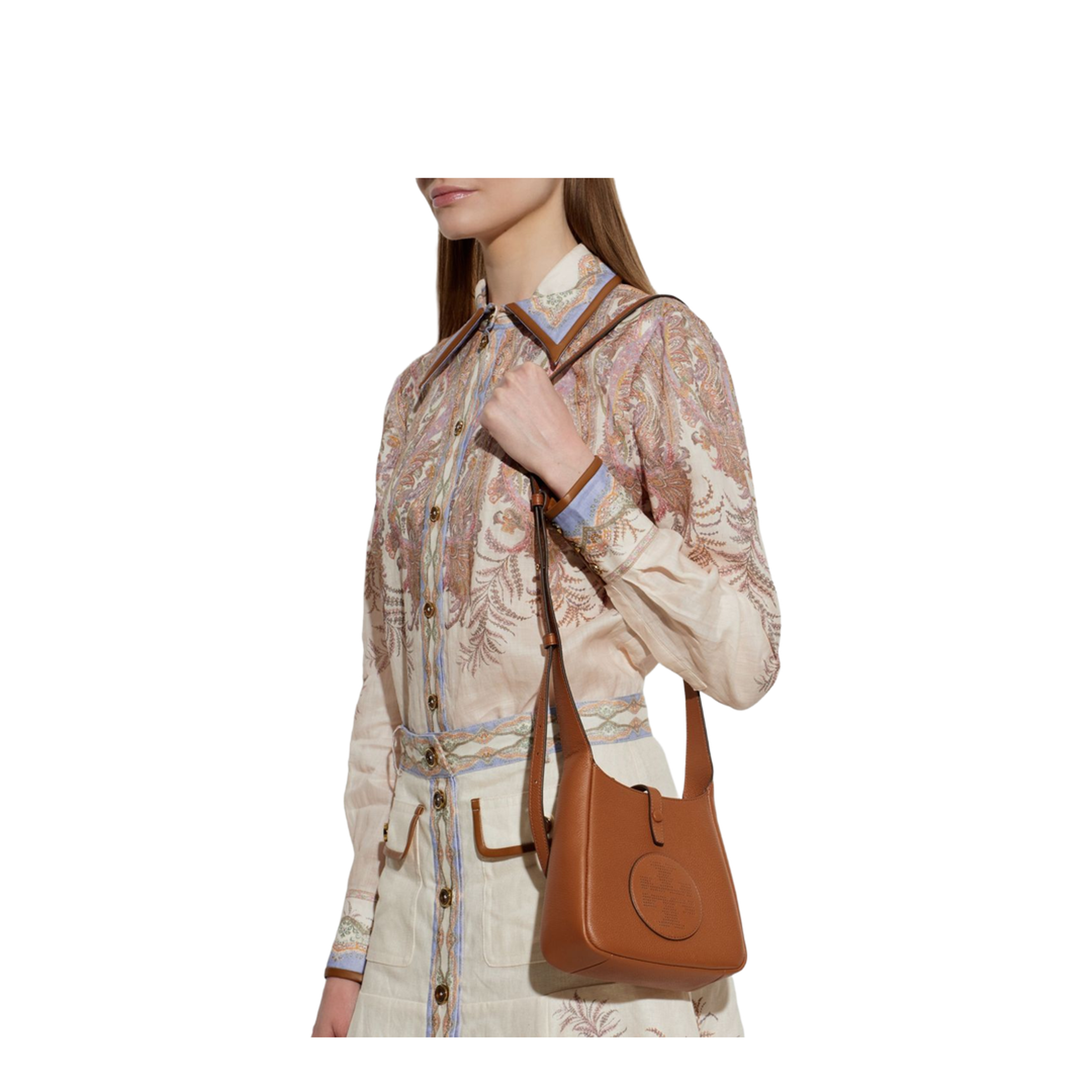 Miller Swing Pebbled Leather Crossbody Bag - Aged Tan - Image 5