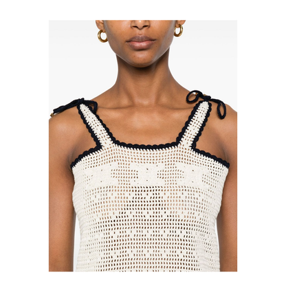 Triomphe Crop Top in Crochetted Cotton - Image 5