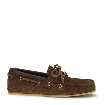 Suede Boat Loafers - Image 1