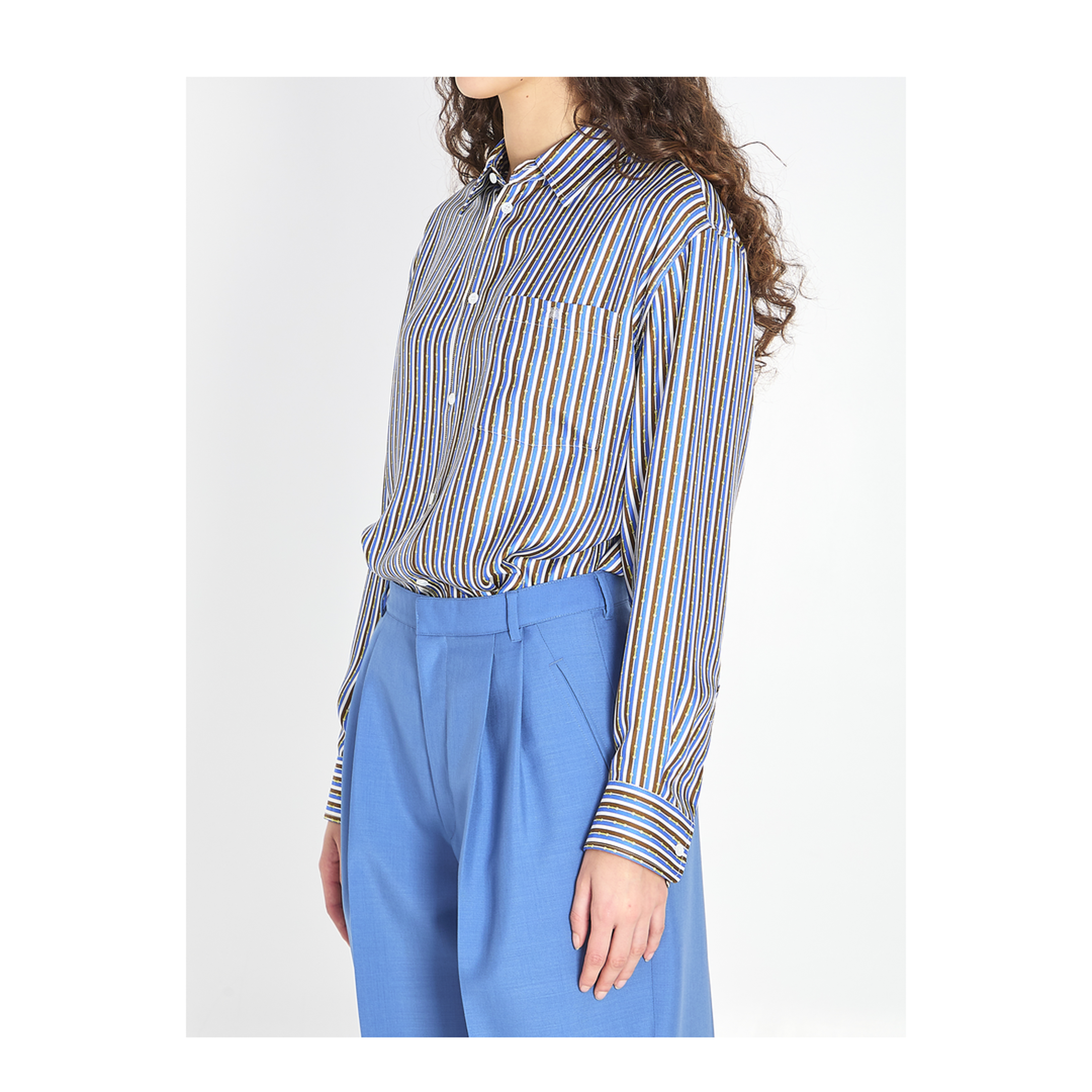 Oversized Striped Shirt - Image 2