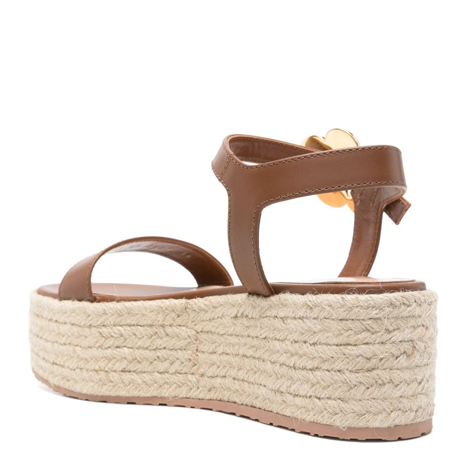Leather Brown Platform Sandals - Image 3