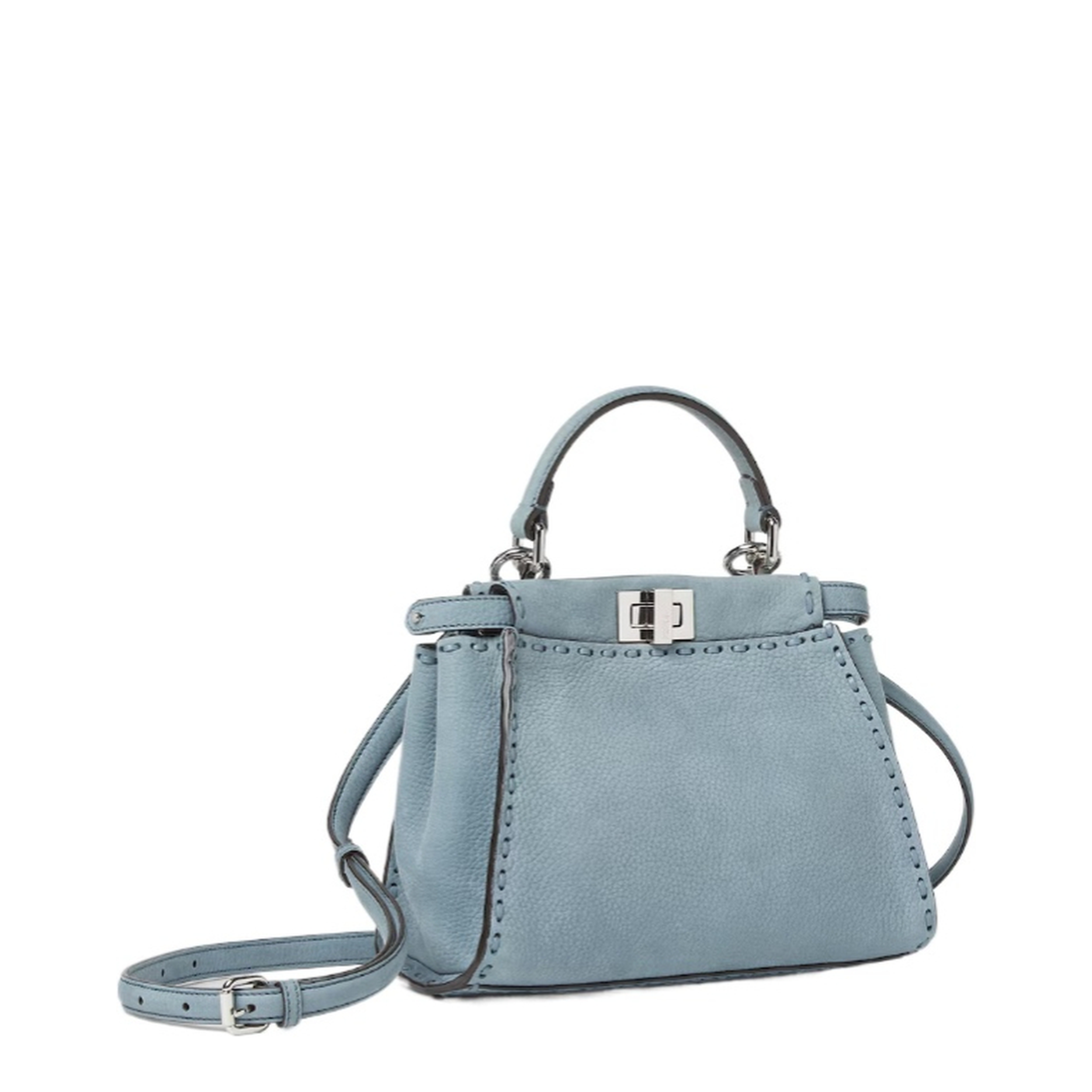 Peekaboo Mini Cuoio Romano Leather Light Blue - Image 1