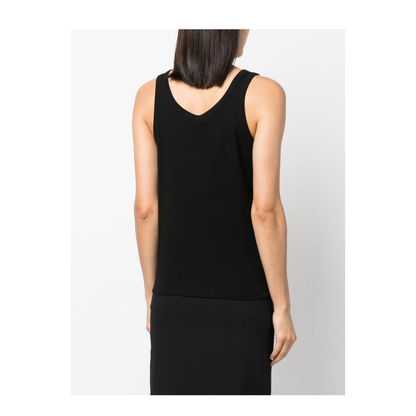 Frankie Tank Top Black in Organic Cotton - Image 2