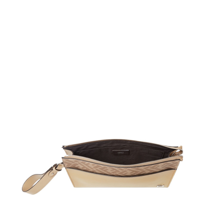 FF Squared Clutch Fabric Beige - Image 4