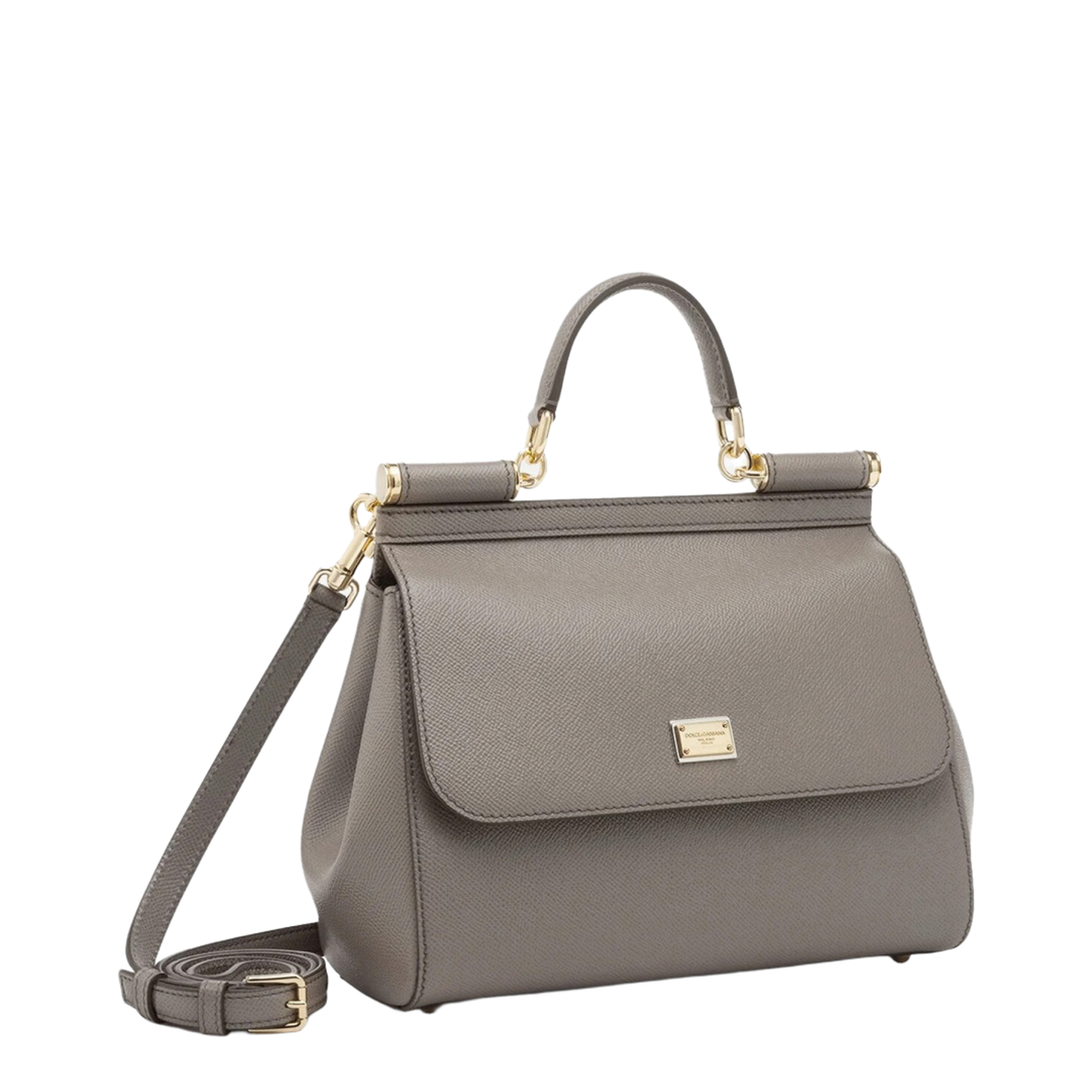 Sicily Large Dauphine Calfskin Handbag - Grey - Image 3