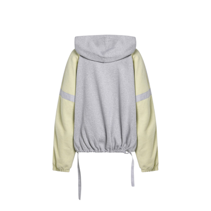 Grey Light Yellow Bomber Sweatshirt - Image 2