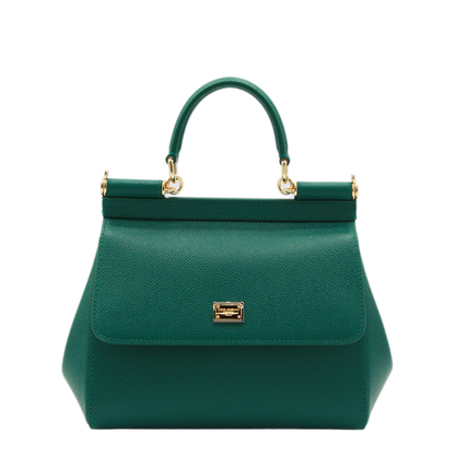 Sicily Medium Calfskin Handbag - Emerald Green - Image 2
