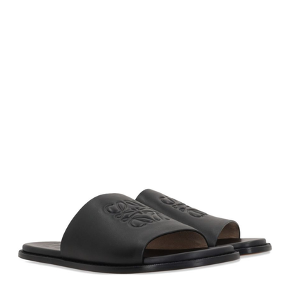 Flex Anagram Slide in Soft Calfskin Black - Image 2