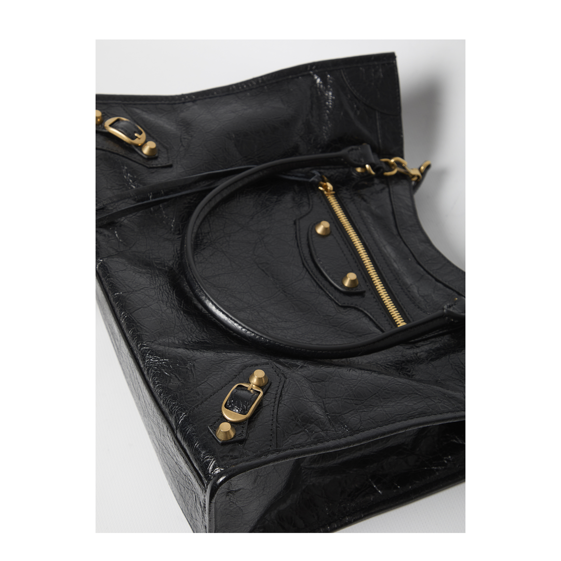 Le City Small Arena Lambskin Tote Bag - Black - Image 4