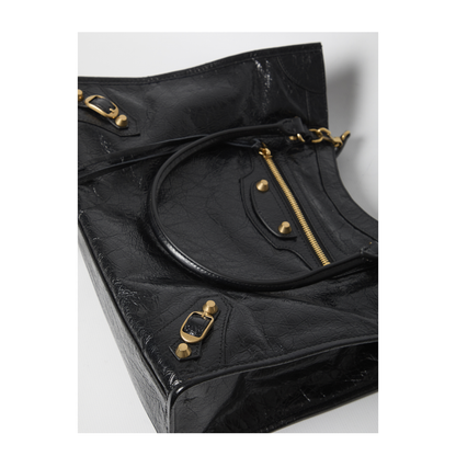 Le City Small Arena Lambskin Tote Bag - Black - Image 4