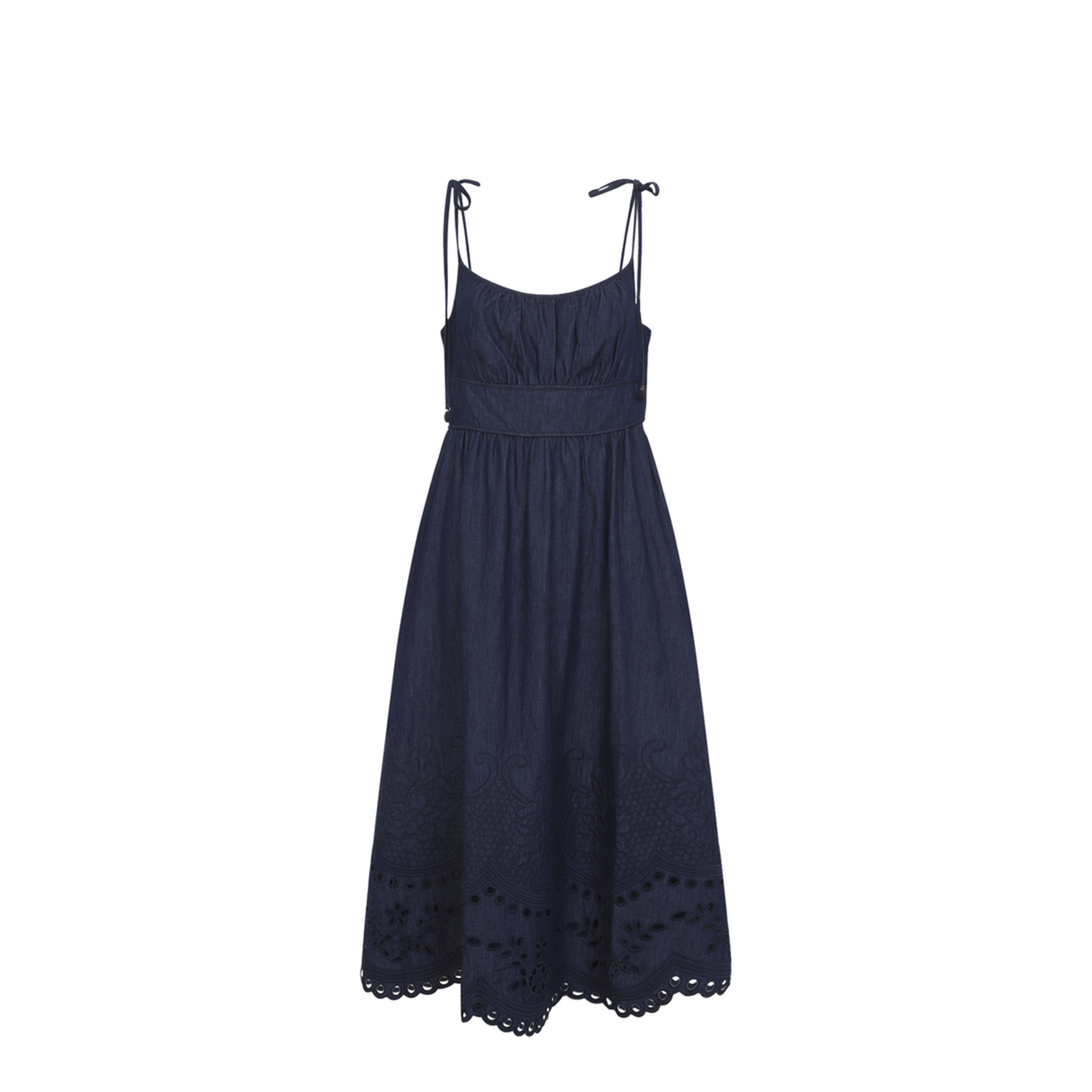 Mahon Broderie Denim Midi Dress - Image 2