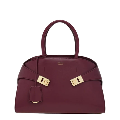 Hug M Handbag Leather Plum - Image 1