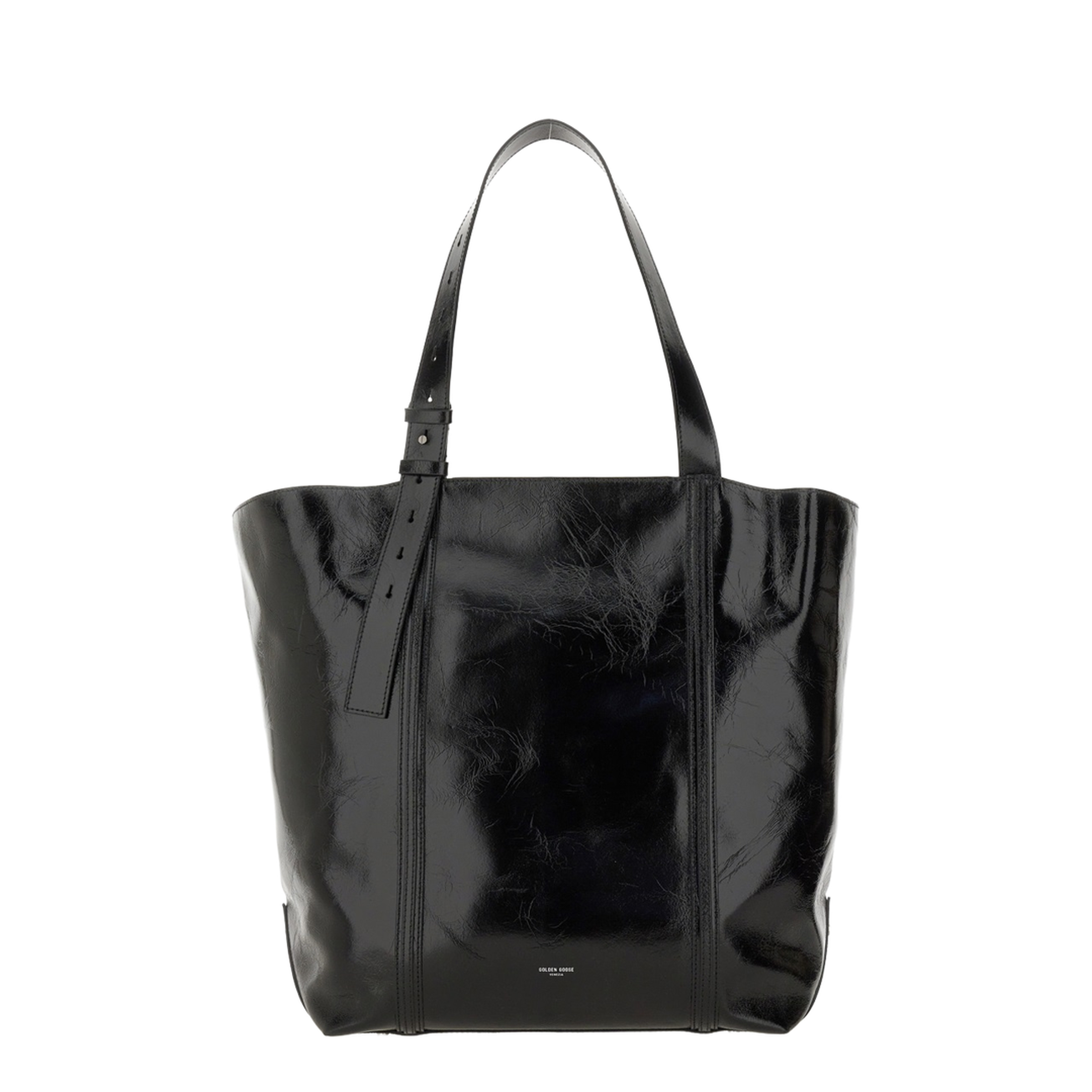 Glossy Leather Tote Bag - Image 1