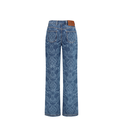Ornamental jacquard denim Jeans - Image 2