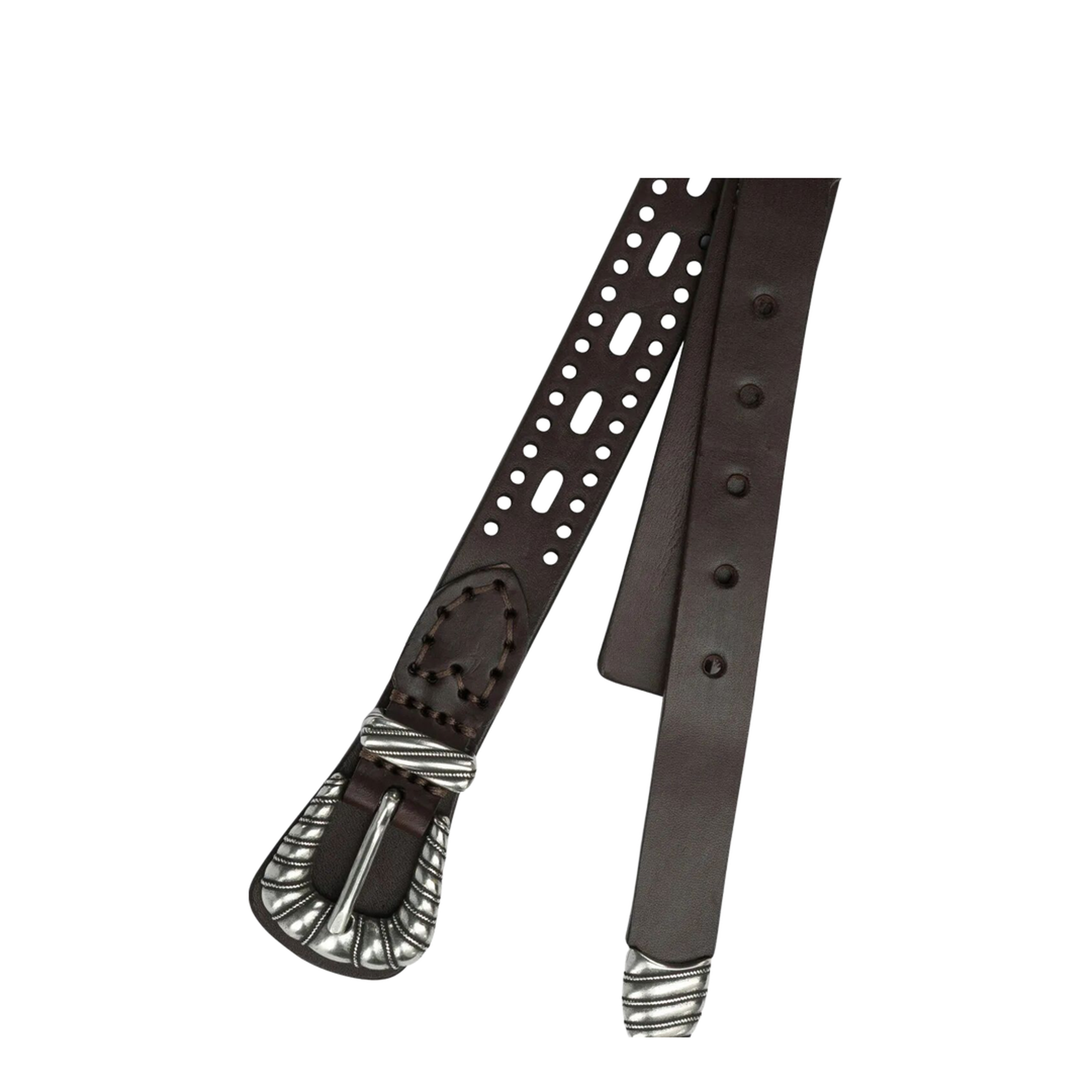 Leather Belt Perforated Details - Image 3
