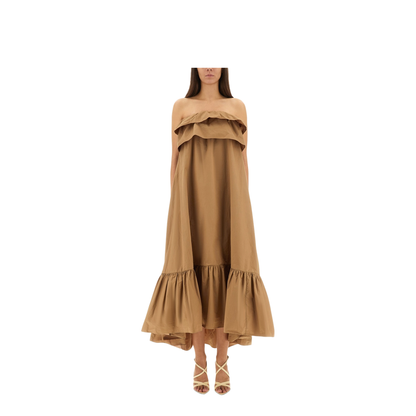Cotton Twill Ruffle Dress - Image 1