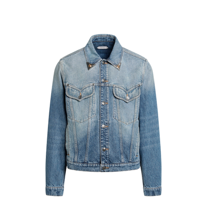 Medium Blue Stonewashed Denim Jacket - Image 1