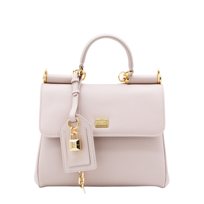 My Sicily Small Calfskin Handbag - Beige - Image 1
