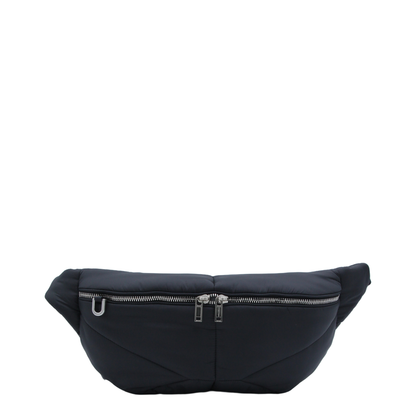 Bumbag Quilted Nylon Belt Bag - Black - Image 4