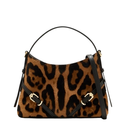 Voyou Nano Calfskin Top-Handle Tote - Brown Leopard Pattern - Image 3