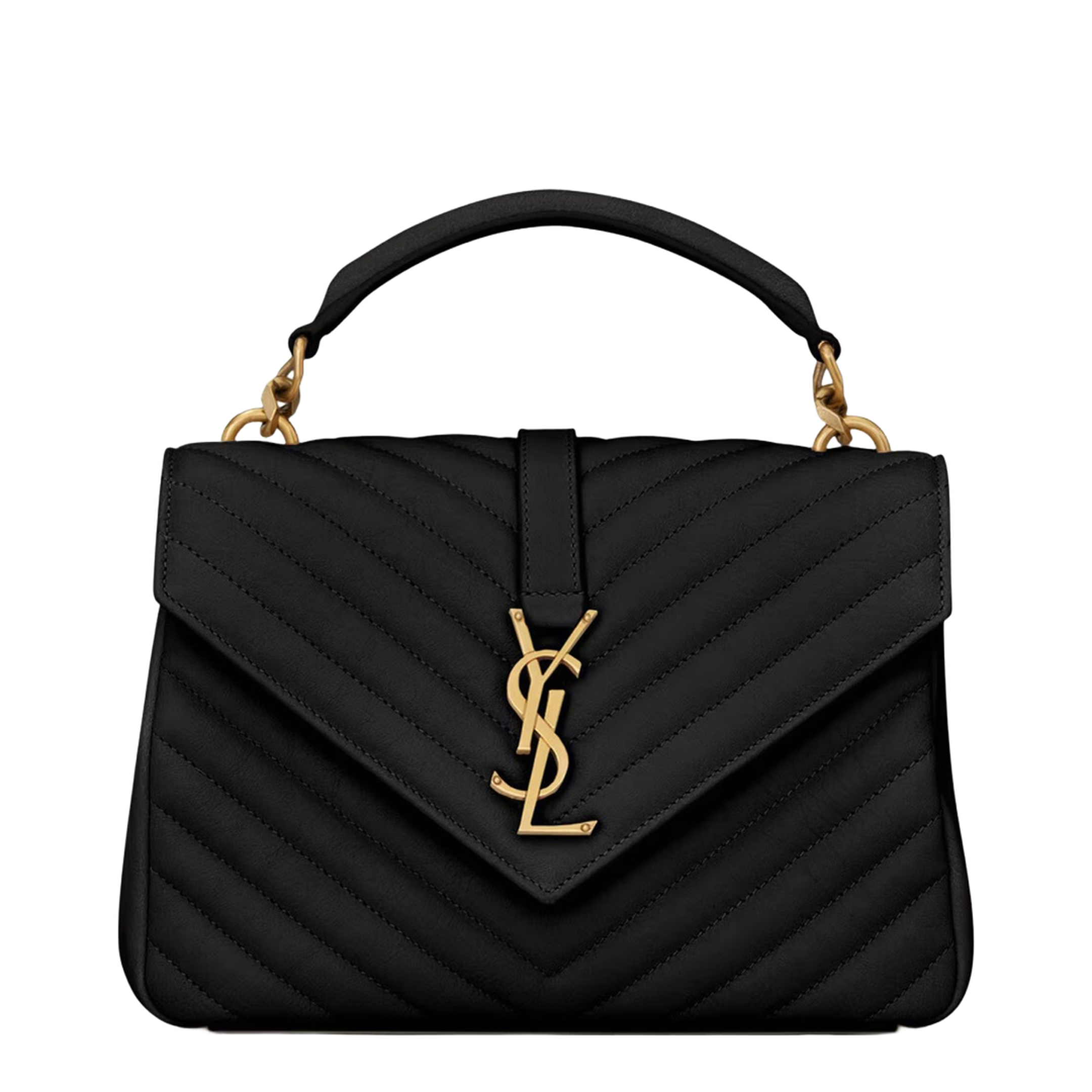 College Medium Quilted Leather Shoulder Bag - Nero - Image 1