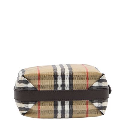 Coated Canvas Handbag With Check Pattern - Image 3