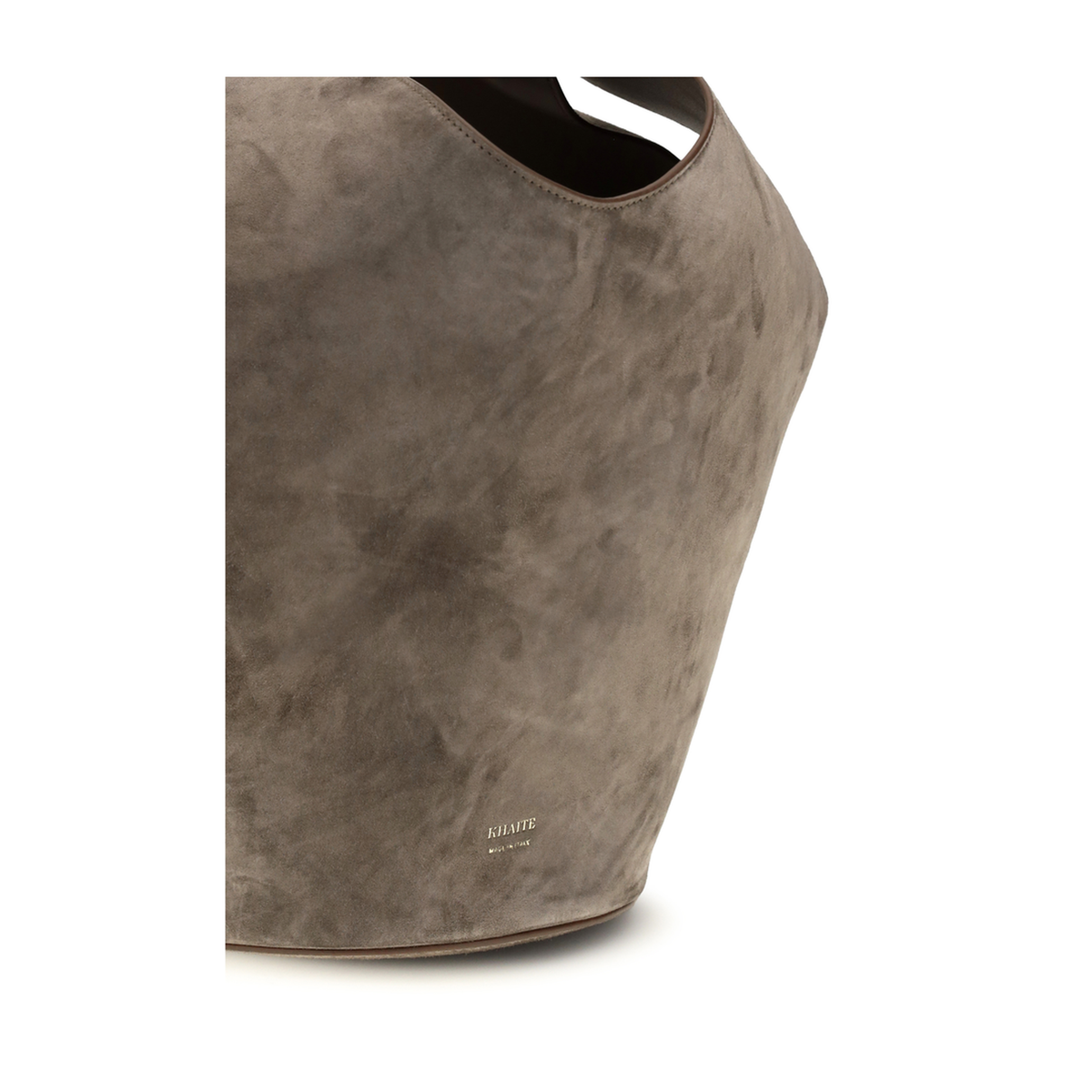 Lotus Small Calfskin Suede Tote - Cedar - Image 4