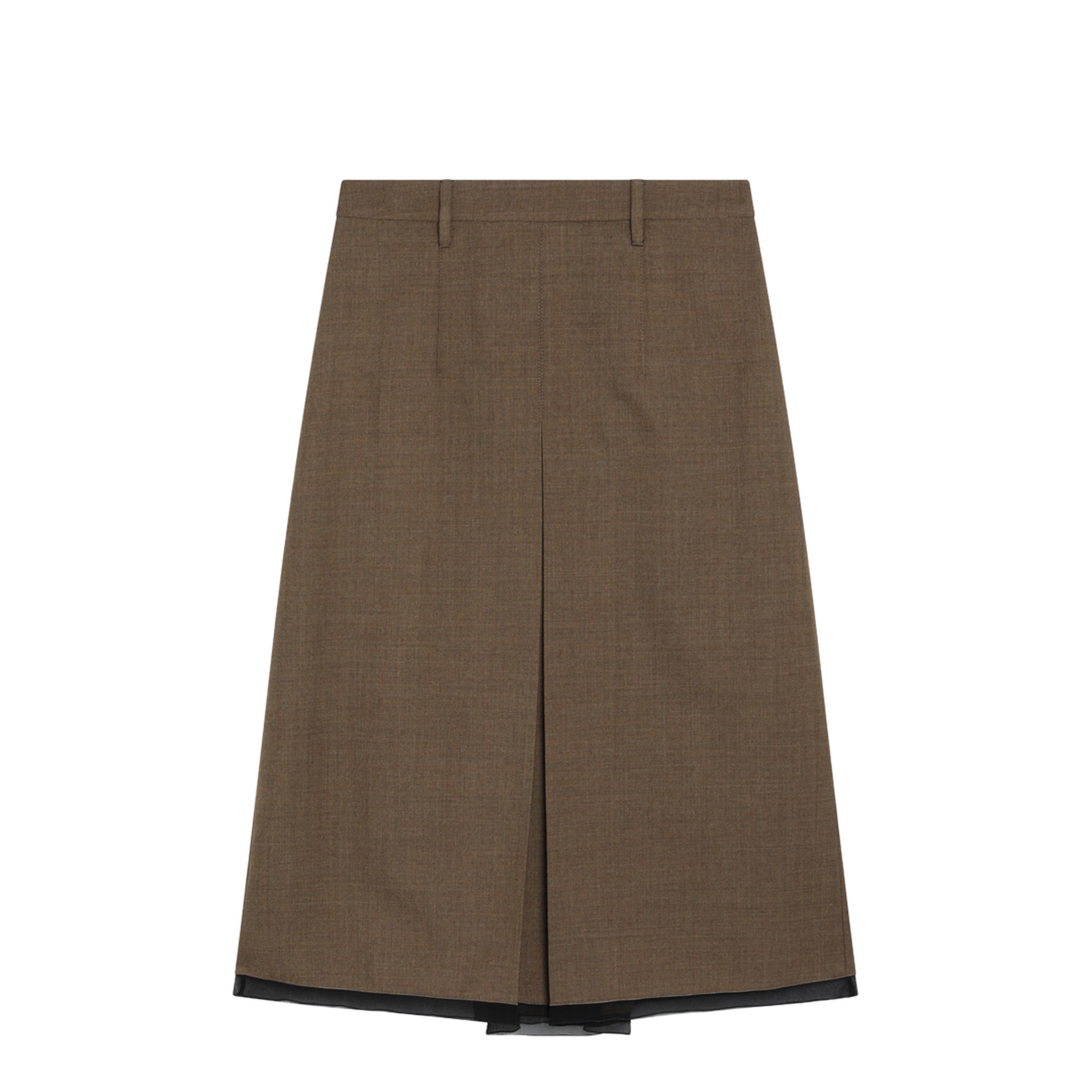 Tobacco-colored wool skirt - Image 1