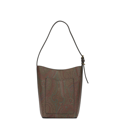 Essential Arnica Medium Paisley Jacquard Cotton Hobo Bag - Brown - Image 3