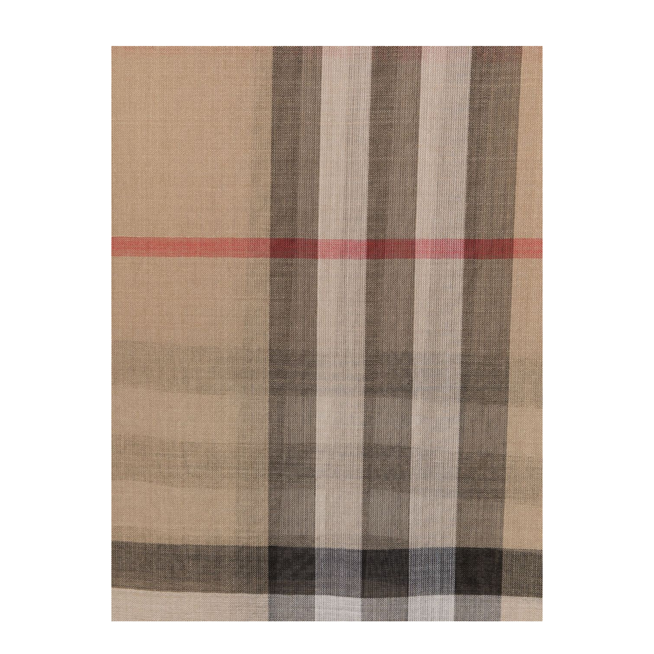 Giant Check Wool and Silk Scarf - Image 3