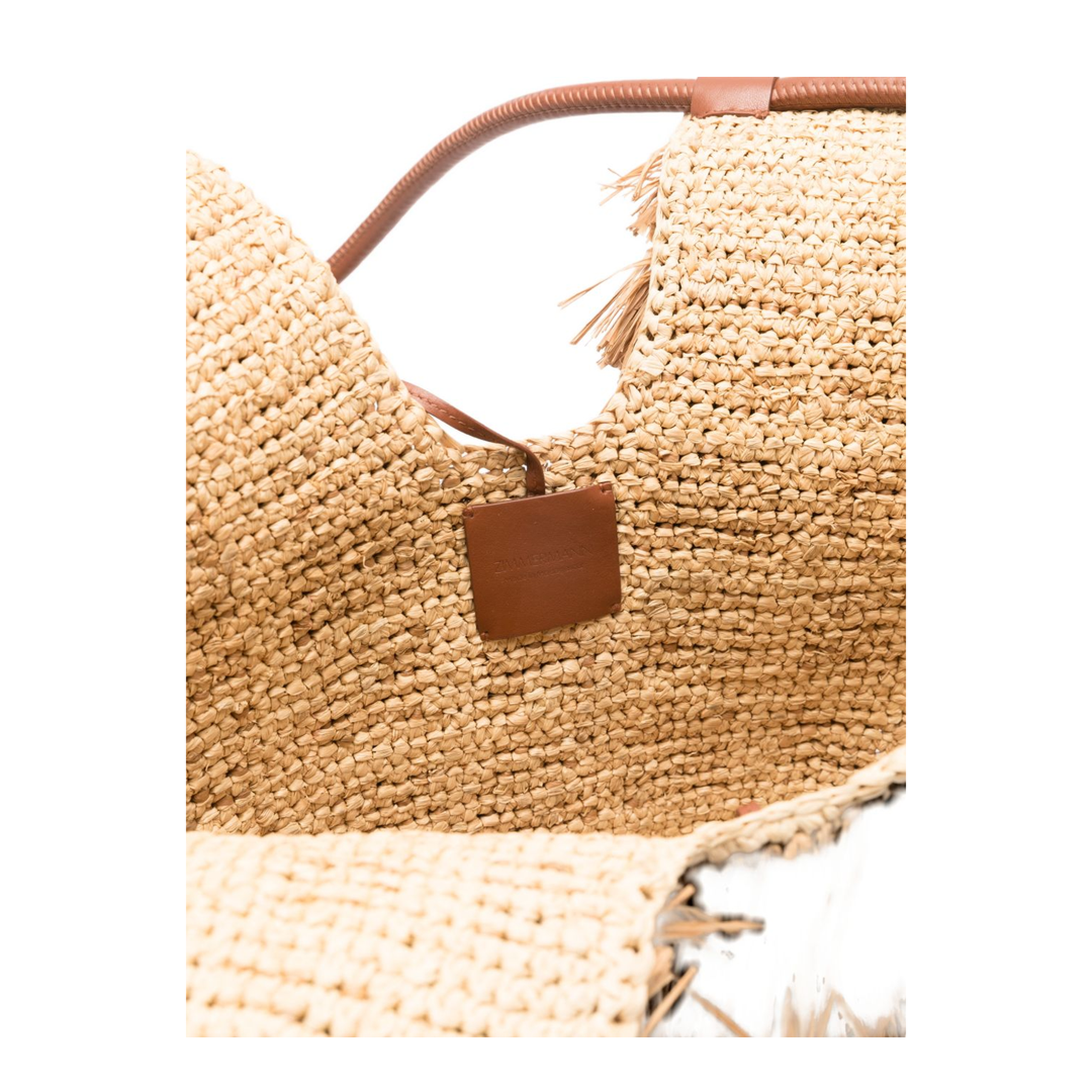 Goldentime Medium Fringed Tote Bag - Brown - Image 4
