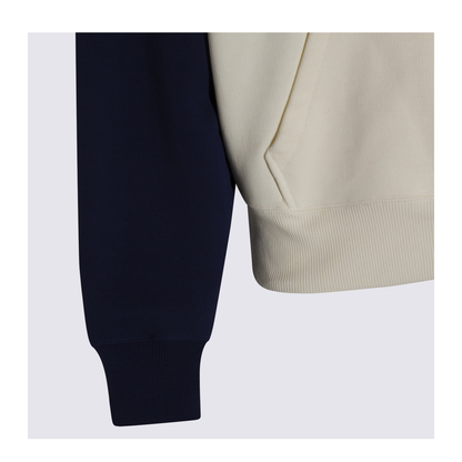 Hoodie in Cream/Blue - Image 8