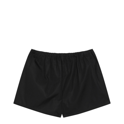 Black Cotton Poplin Shorts - Image 2