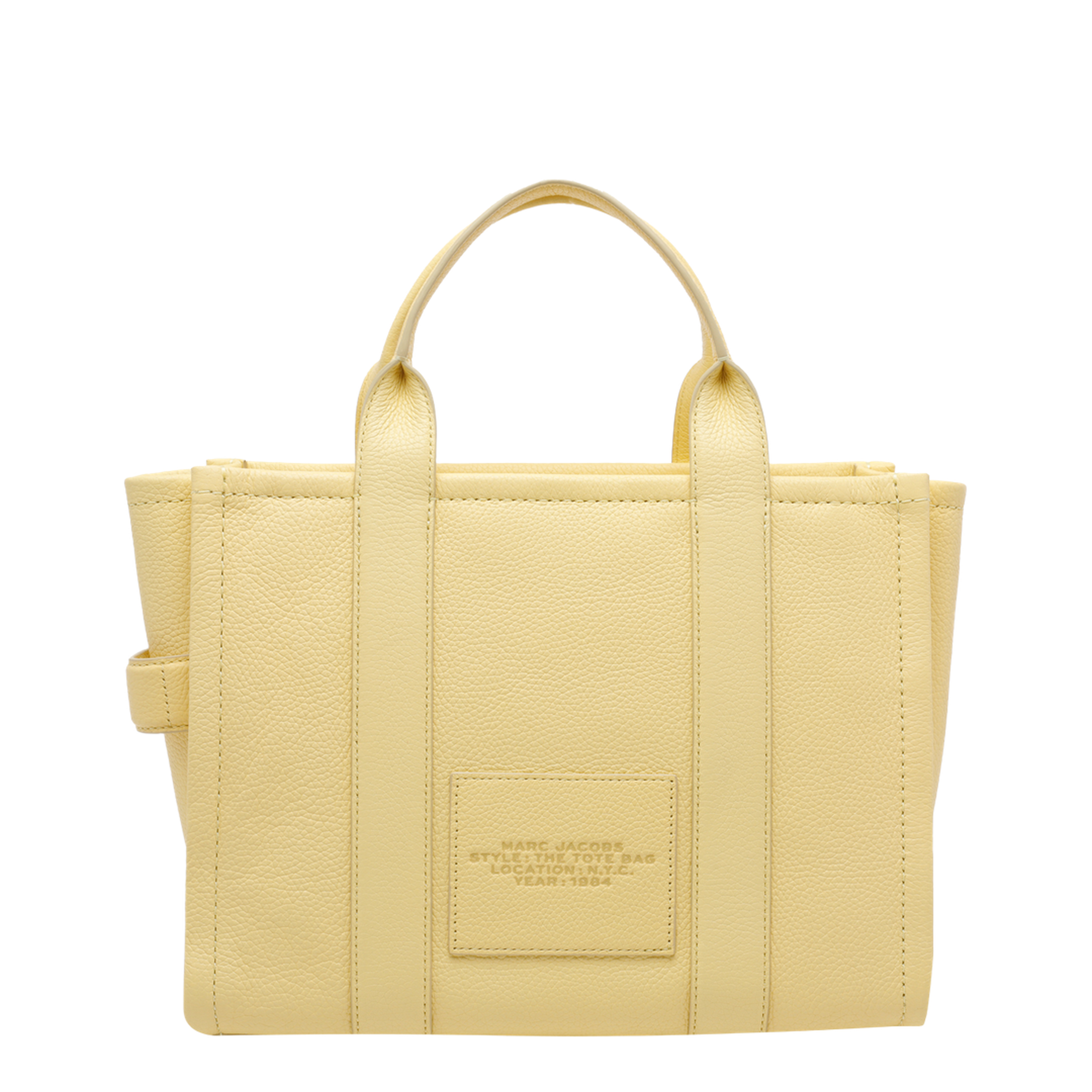 The Leather Medium Leather Tote Bag - Custard - Image 4