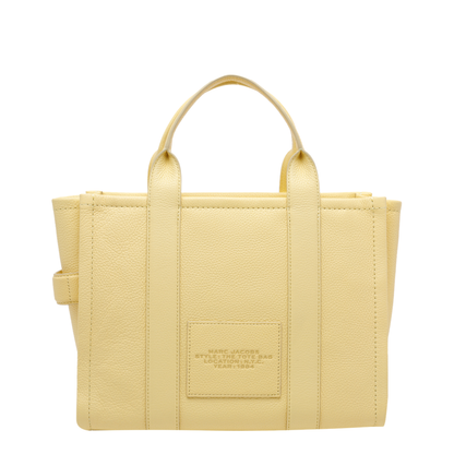 The Leather Medium Leather Tote Bag - Custard - Image 4