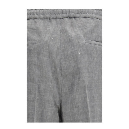 Herringbone Linen and Wool Pants - Image 3