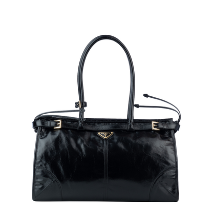 Black Leather Shoulder Bag - Image 3