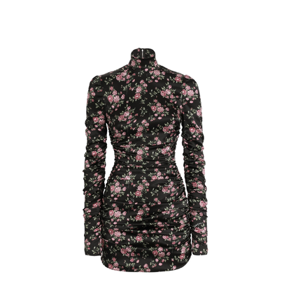 Draped Silk Dress - Image 1