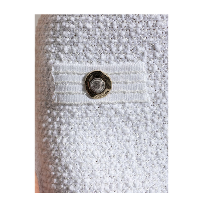 Short Tweed Skirt with Applications - Image 2