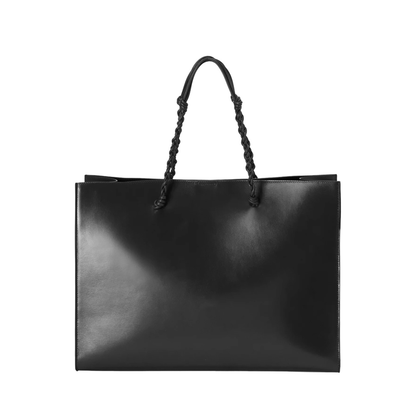 Tangle Leather Shopping Bag - Black - Image 2