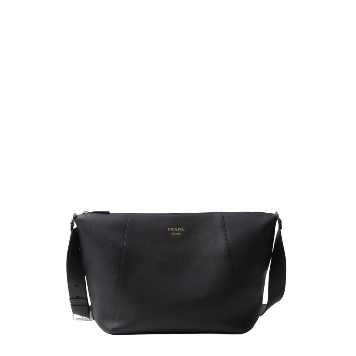 Grainy Leather Crossbody Bags - Nero - Image 1