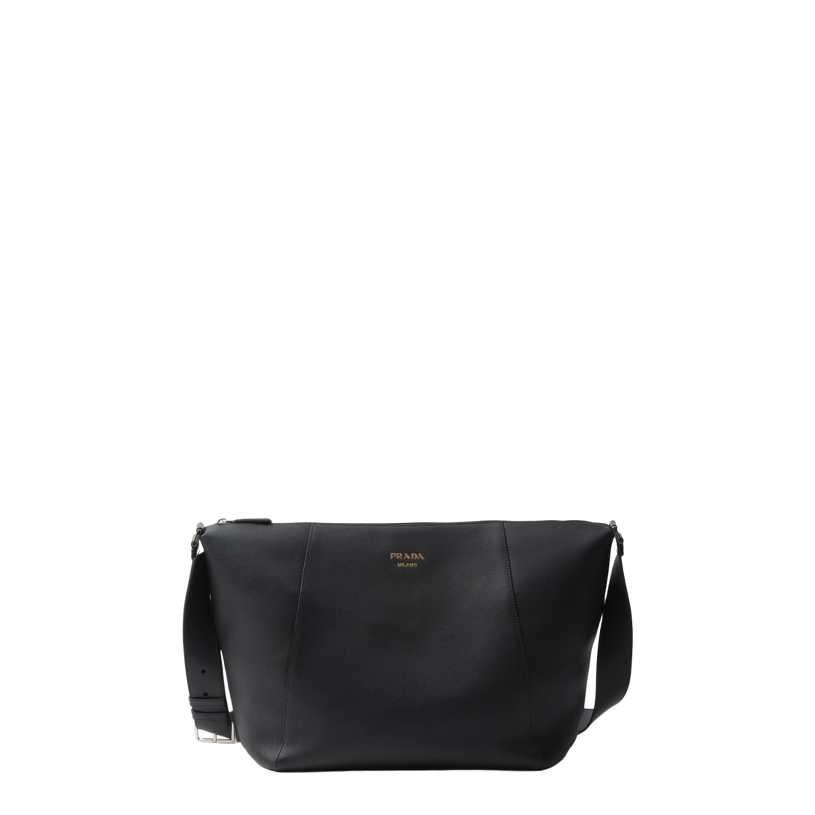 Black Leather Crossbody Bag - Image 1