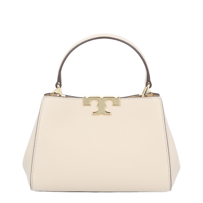 Eleanor Mini Pebbled Satchel - Dove Grey - Image 3