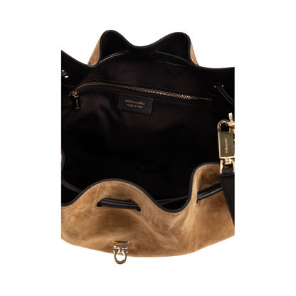 Hug Suede Bucket Bag - Naturale - Image 5