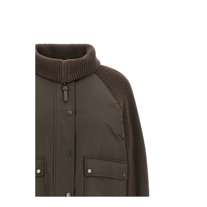 Knit Insert Down Jacket - Image 3