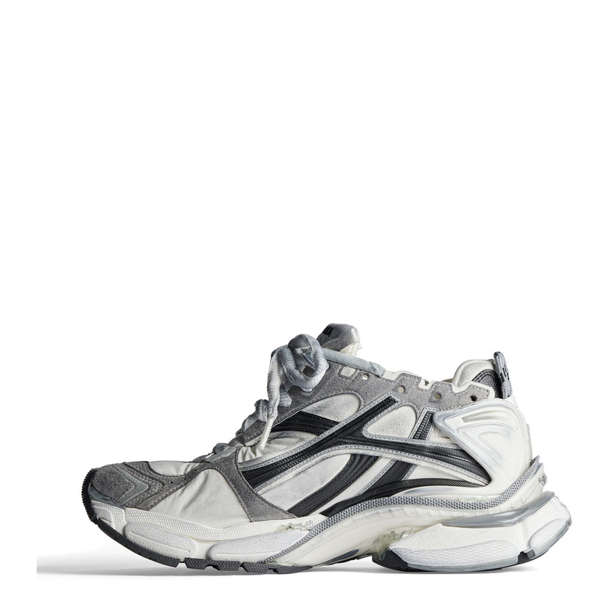 Nylon And Suede Like Fabric Runner Sneakers - Image 3